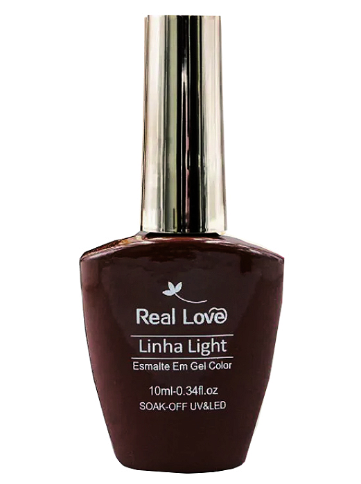 Esmalte em Gel Linha Light 10ml 004 MARROM - Real Love