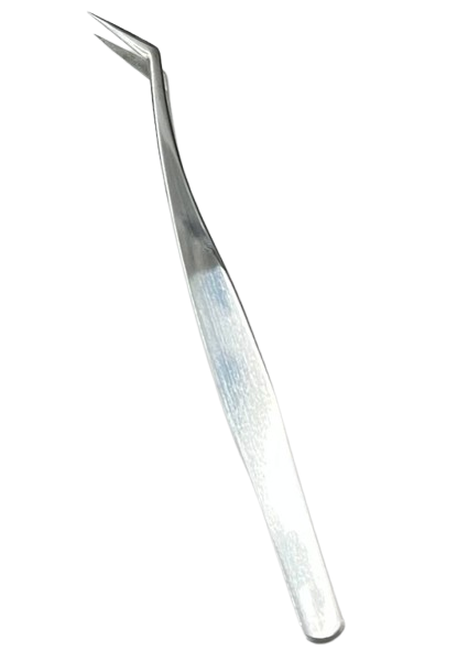 Pinça Semi Curva Prata - Beauty Tools