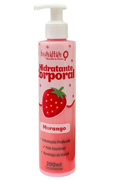 Hidratante Corporal 200ml Morango - Inshallah