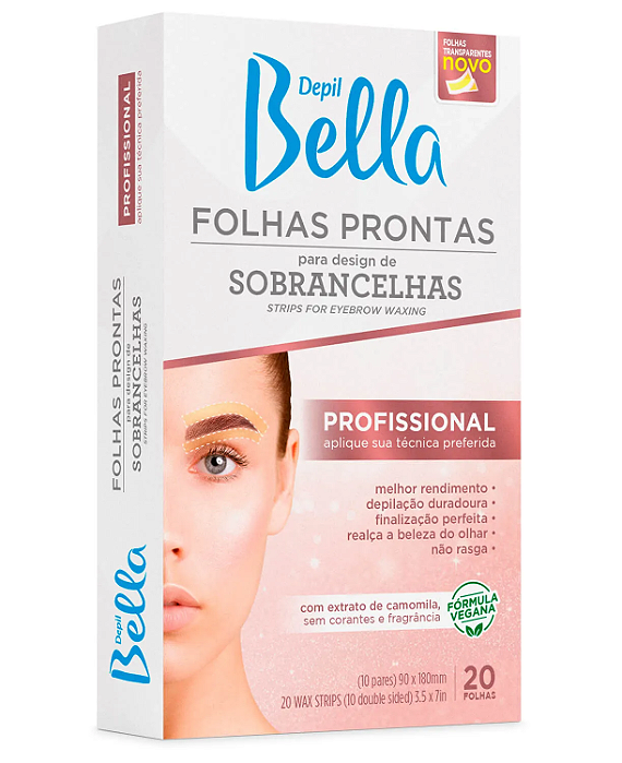 Folhas Prontas para Design de Sobrancelhas - Depil Bella.