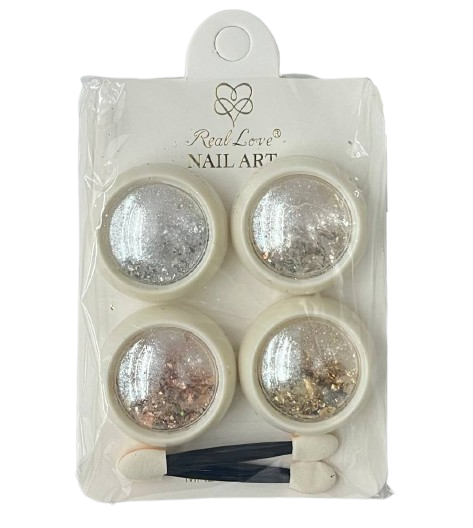 Mix Folha de Ouro + Flake + Glitter GOS71 - Real Love