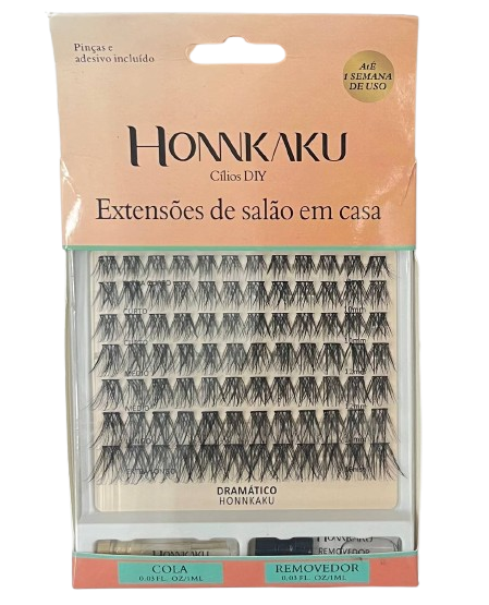 Cartela de Cílios Tufo sem Nó DRAMÁTICO - Honnkaku