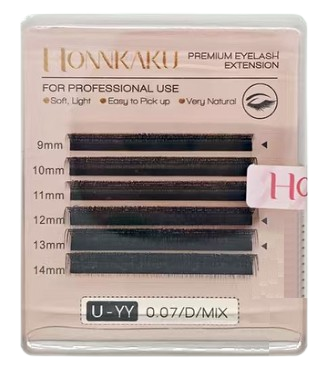 Cílios YY Volume Brasileiro 0.07D Mix - Honnkaku