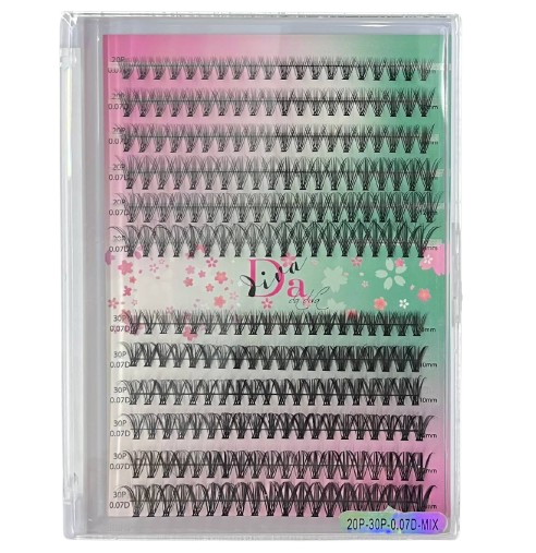 Cartela de Cílios 20P + 30P 0.07D Mix (A1912) - Da Diva