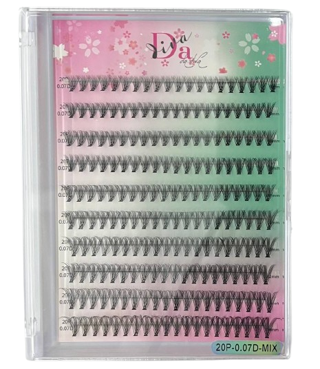 Cartela de Cílios 20P 0.07D Mix (A1913) - Da Diva