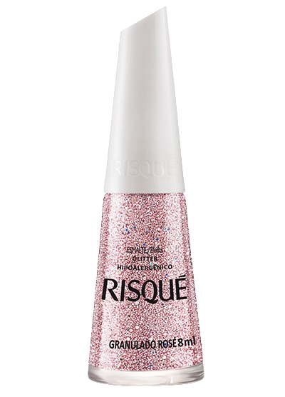 Esmalte Glitter Granulado Rosé - Risqué