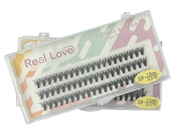 Cílios Tufo sem Nó 30P 0.07D UNITÁRIO - Real Love