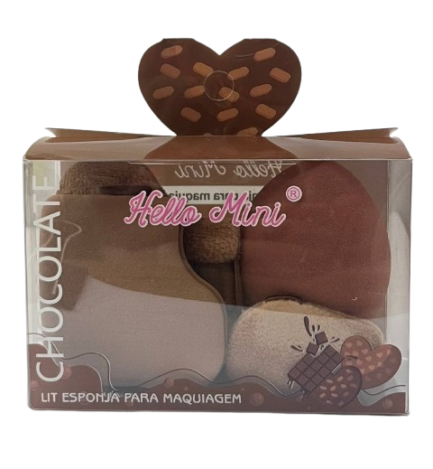 Kit com 5 Esponjas Chocolate - Hello Mini
