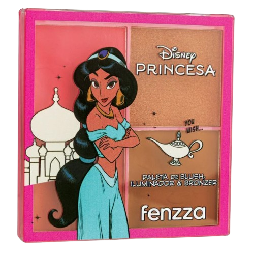 Paleta de Blush, Iluminador e Bronzer Princesa JASMINE - Fenzza