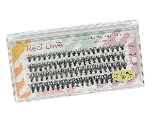 Cílios Tufo sem Nó 20P 0.10D Mix (CL5069) - Real Love