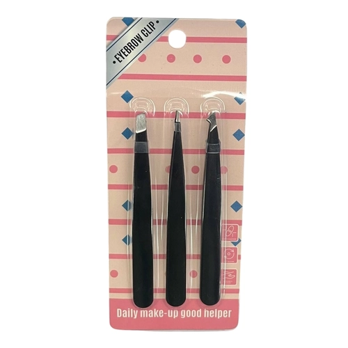 Trio de Pinças para Sobrancelhas Modelo 2 - Good Helper