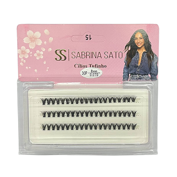Cílios Tufo sem Nó 30P 0.07D 8mm (SP3336) - Sabrina Sato