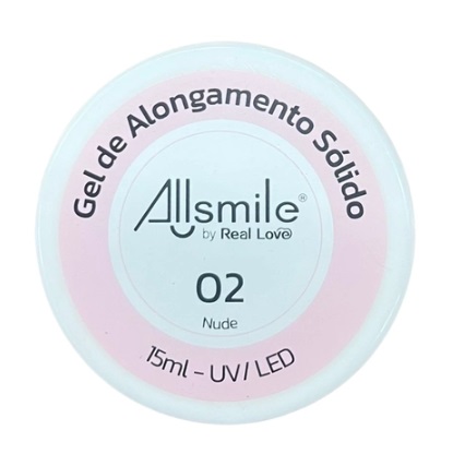 Gel de Alongamento SÓLIDO ALL SMILE 02 Nude - Real Love