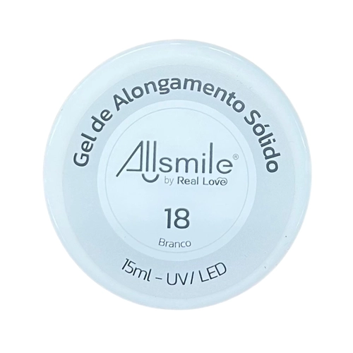 Gel de Alongamento SÓLIDO ALL SMILE 18 White - Real Love