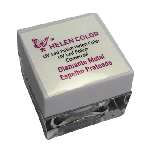 Gel Paint Diamante Metal Espelho PRATEADO - Hêlen Color
