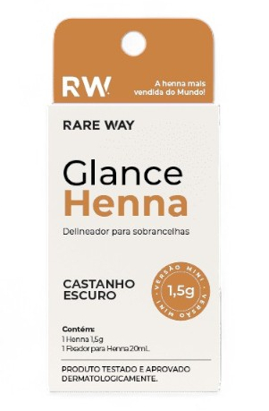 Henna para Sobrancelhas 1,5g Castanho ESCURO (MINI) - GLANCE