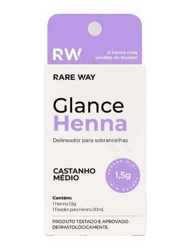 Henna para Sobrancelhas 1,5g Castanho MÉDIO (MINI) - GLANCE