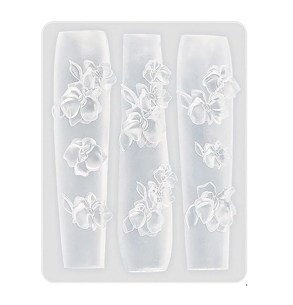 Molde 3D de Silicone para Unhas Sortido