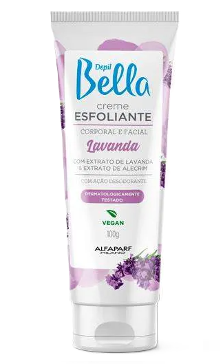 Creme Esfoliante Corpo e Face LAVANDA - Depil Bella