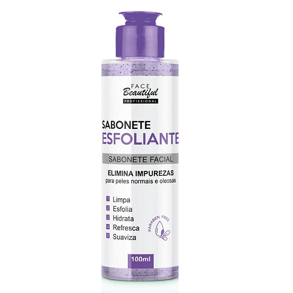 Sabonete Esfoliante Facial 5 em 1 100ml - Face Beautiful