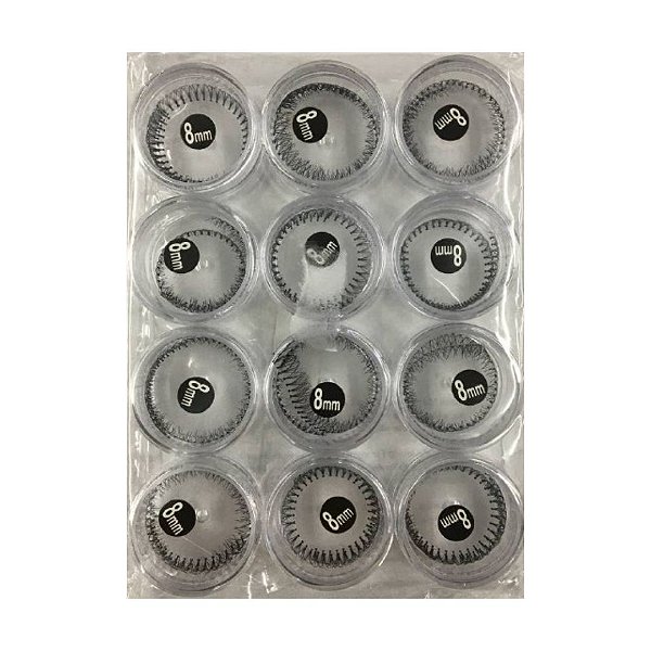 Cílios Tufo com Nó com 12 Unidades 8mm