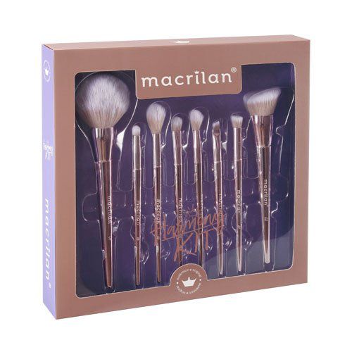 Kit com 8 Pincéis para Maquiagem Harmony ED900 - Macrilan