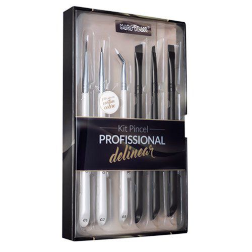 Kit com 6 Pincéis Profissionais para Delinear WB700 - Macrilan
