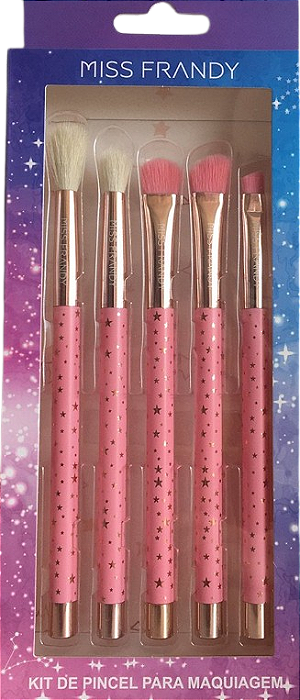 Kit com 5 Pincéis para Maquiagem PM19-F20900 - Miss Frandy