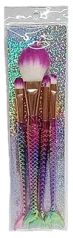 Kit com 4 Pincéis para Maquiagem Sereia