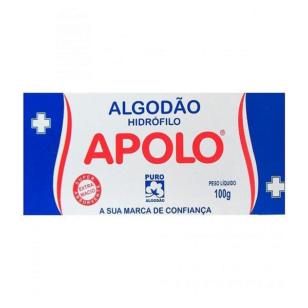 Caixa de Algodão Hidrófilo com 100g - Apolo