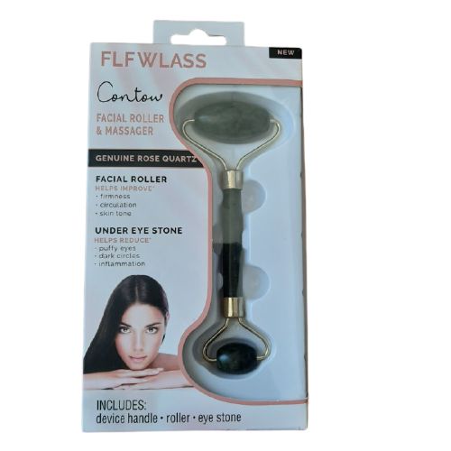 Facial Roller e Massager Green Quartz-   Flfwlass