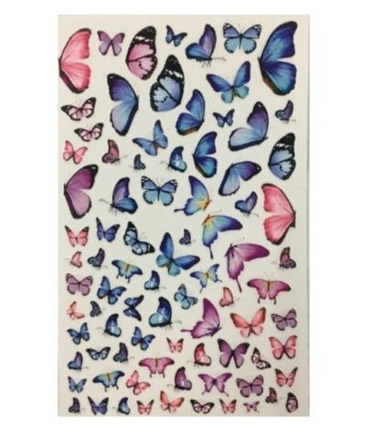 Adesivo de Borboleta Sortido - Nail Art