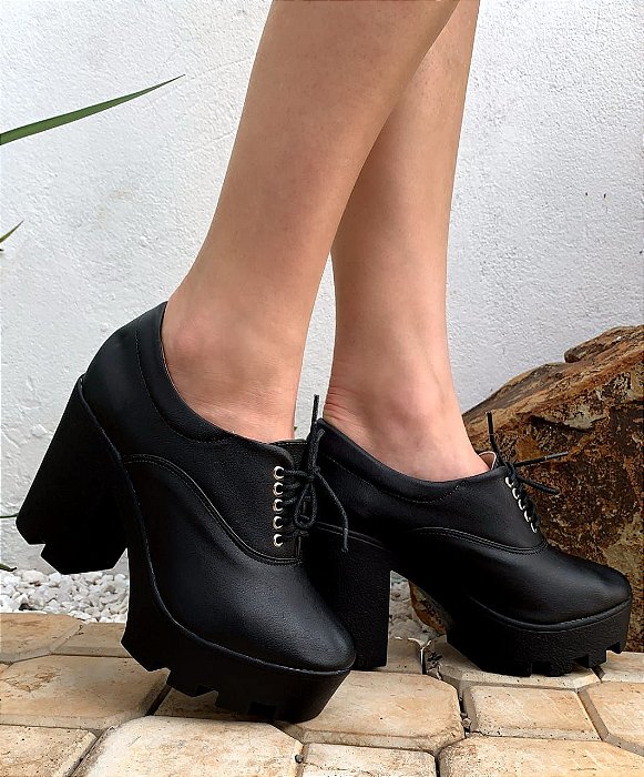 oxford feminino preto fosco
