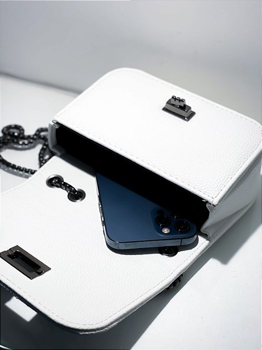 Bolsa Pequena em Couro Sintético com Alça de Corrente Ref. 1625