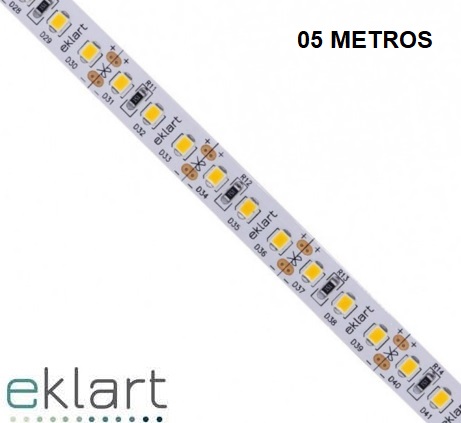 Fita LED 12V 10W/m 120Leds IP20 AMBER 2200K - 05 metros - EKF2835120A - EKLART