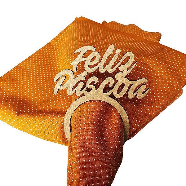 Argola Porta Guardanapo PA07 Feliz Páscoa