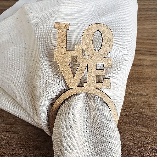 Argola Porta Guardanapo M34 Palavra Love