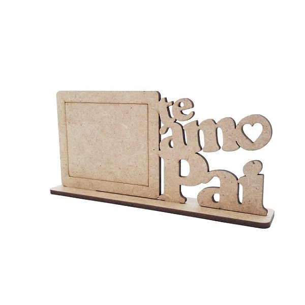 Lembrança Mini Porta Retrato Dia dos Pais Te Amo foto 6x5 cm MDF
