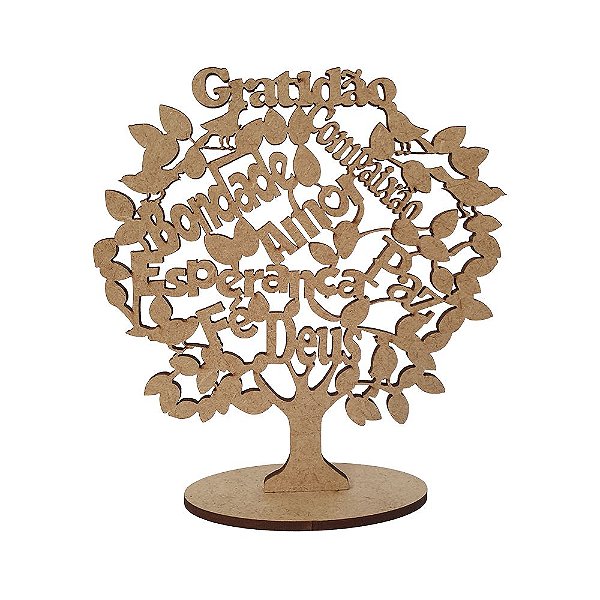 Lembrança Mini Arvore da Gratidão 11 cm MDF