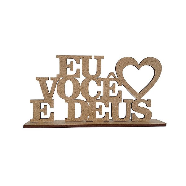 Lembrança Cristã Casais Noivos M.5 Eu, Você e Deus MDF 14x7cm