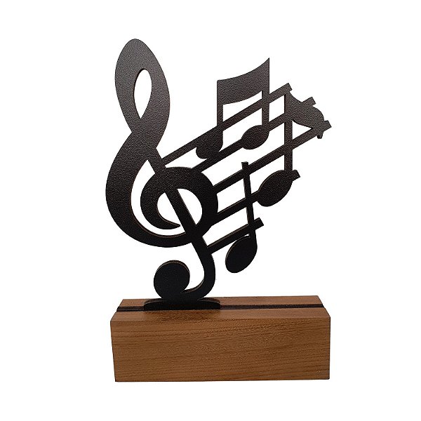 Enfeite de Mesa Notas Musicais 15,5 x 22 cm