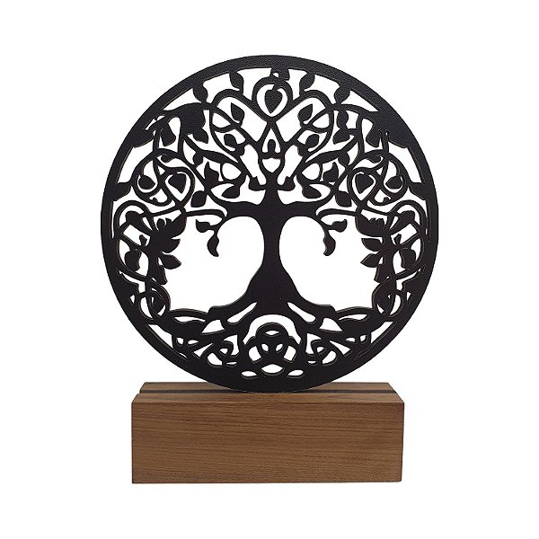Decoração Enfeite de Mesa Arvore da Vida 23x19 cm