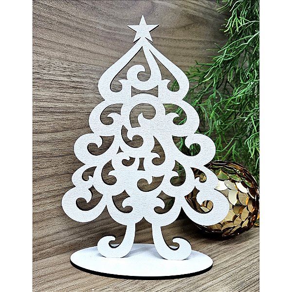 Enfeite Arvore Natal Arabesco 20 cm MDF