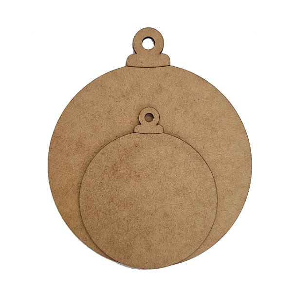 Enfeite Bola de Natal MDF para Artesanato Faça você mesmo