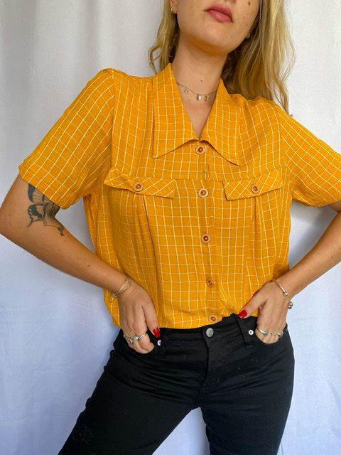 Camisa Xadrez Amarela
