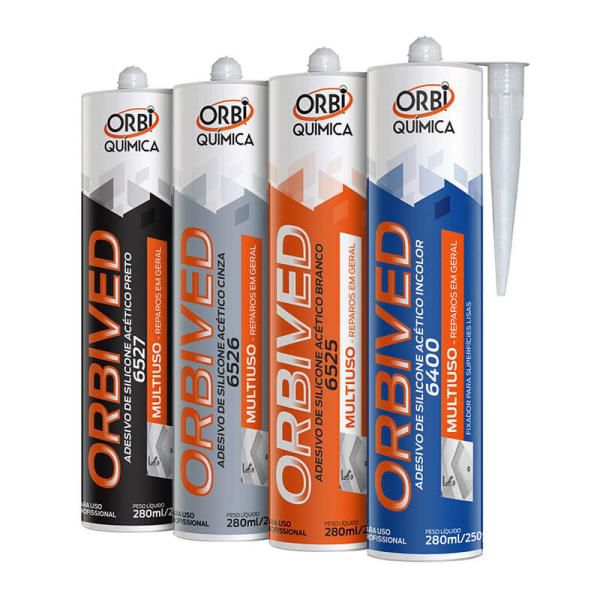 Orbi Quimica Adesivo Silicone Incolor Construçao Orbived (250gr)