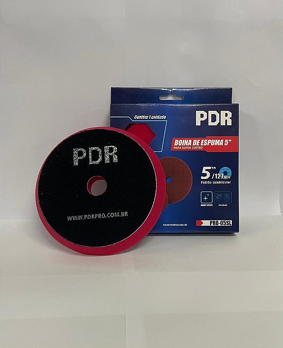 Boina Espuma PDR 5 Pol. Super Lustro Vermelha