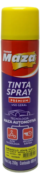 Tinta Premium Spray Amarelo John Deere Maza 250g