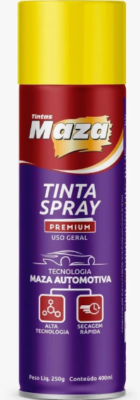 Tinta Premium Spray Amarelo Ouro Maza 400ml