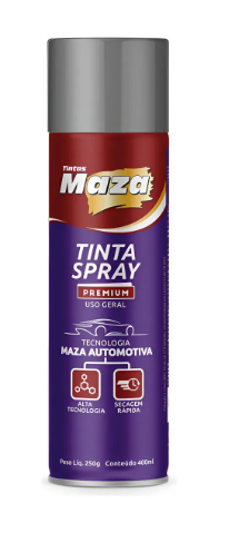 Tinta Premium Spray Cinza Médio Maza 400ml